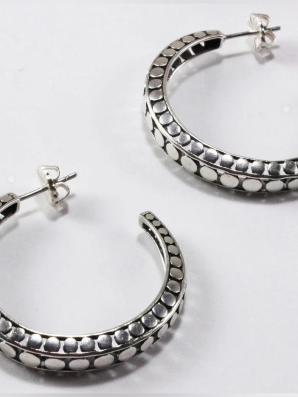 John Hardy Sterling Silver Dot Hoop Earrings